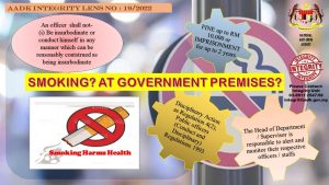 Integrity Lens No 19 Prohibition Smoking at Government Premises