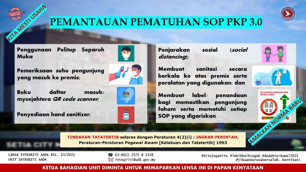 Pemantauan Pematuhan SOP PKP 3.0