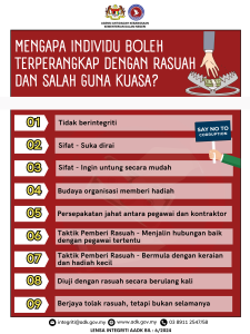 mengapa individu boleh terperangkap dgn rasuah dan salah guna kuasa